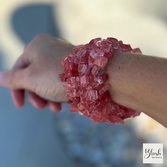 Santorini Bracelet - Cherry Quartz