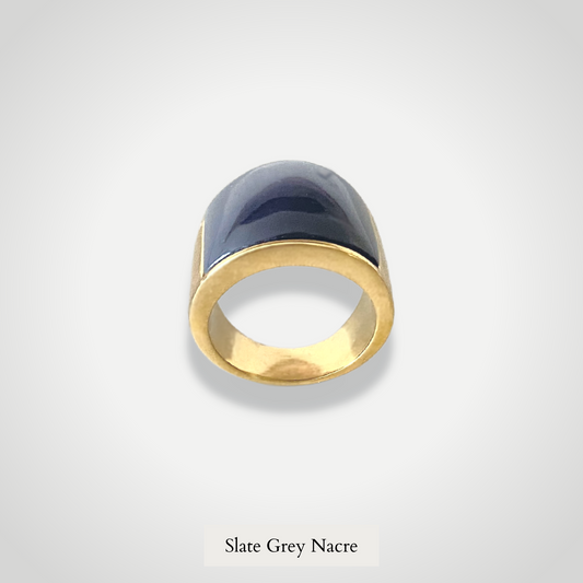 Rio Ring - Slate Grey Opal